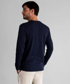 Polo manga Larga Azul marino unisex