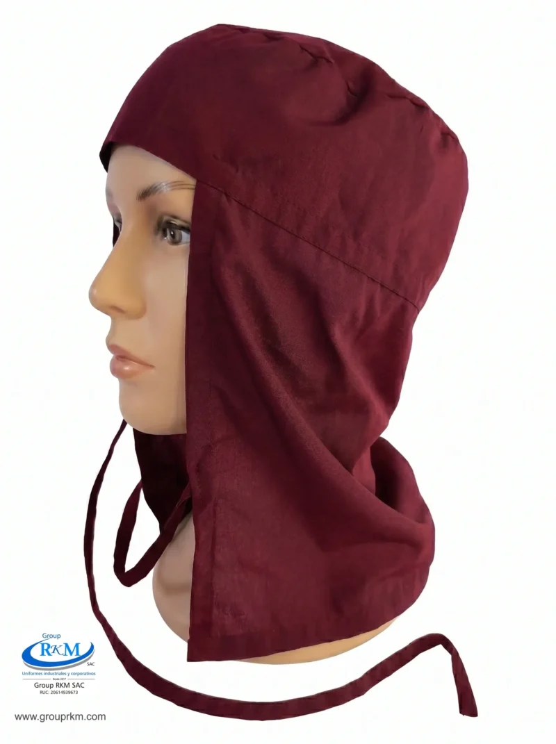 Cofia DE TELA ARABE Rojo Guinda