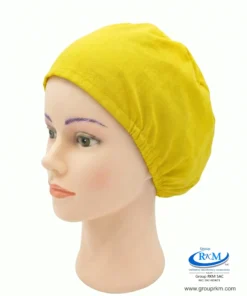 Cofia de Tela Pima Semi circular Quirurgico Amarillo Brasil