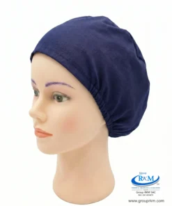 Cofia de Tela Pima Semi circular Quirurgico Azul Marino