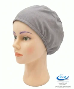 Cofia de Tela Pima Semi circular Quirurgico Gris claro