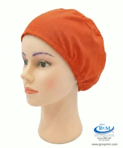 Cofia de Tela Pima Semi circular Quirurgico Naranja