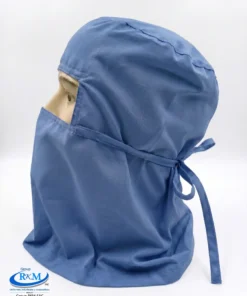Cofia de tela Capucha Cerrado Azul Acero