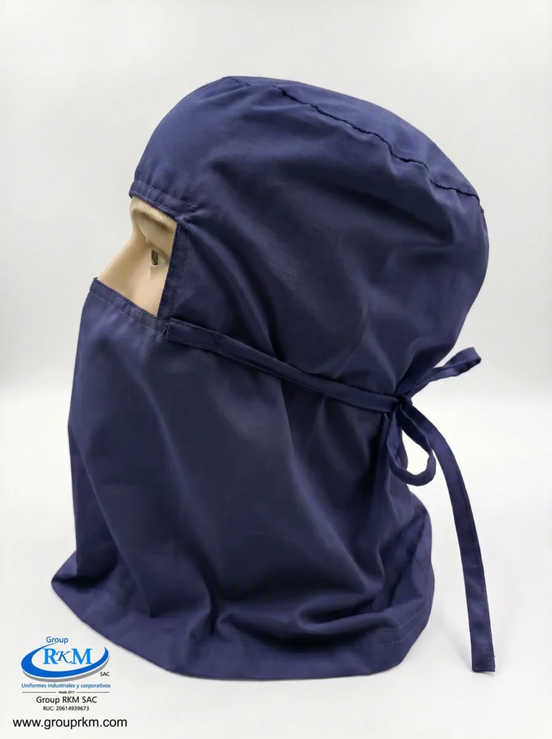 Cofia de tela Capucha Cerrado Azul Marino