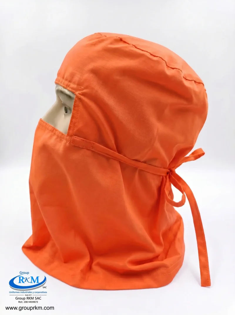 Cofia de tela Capucha Cerrado Naranja