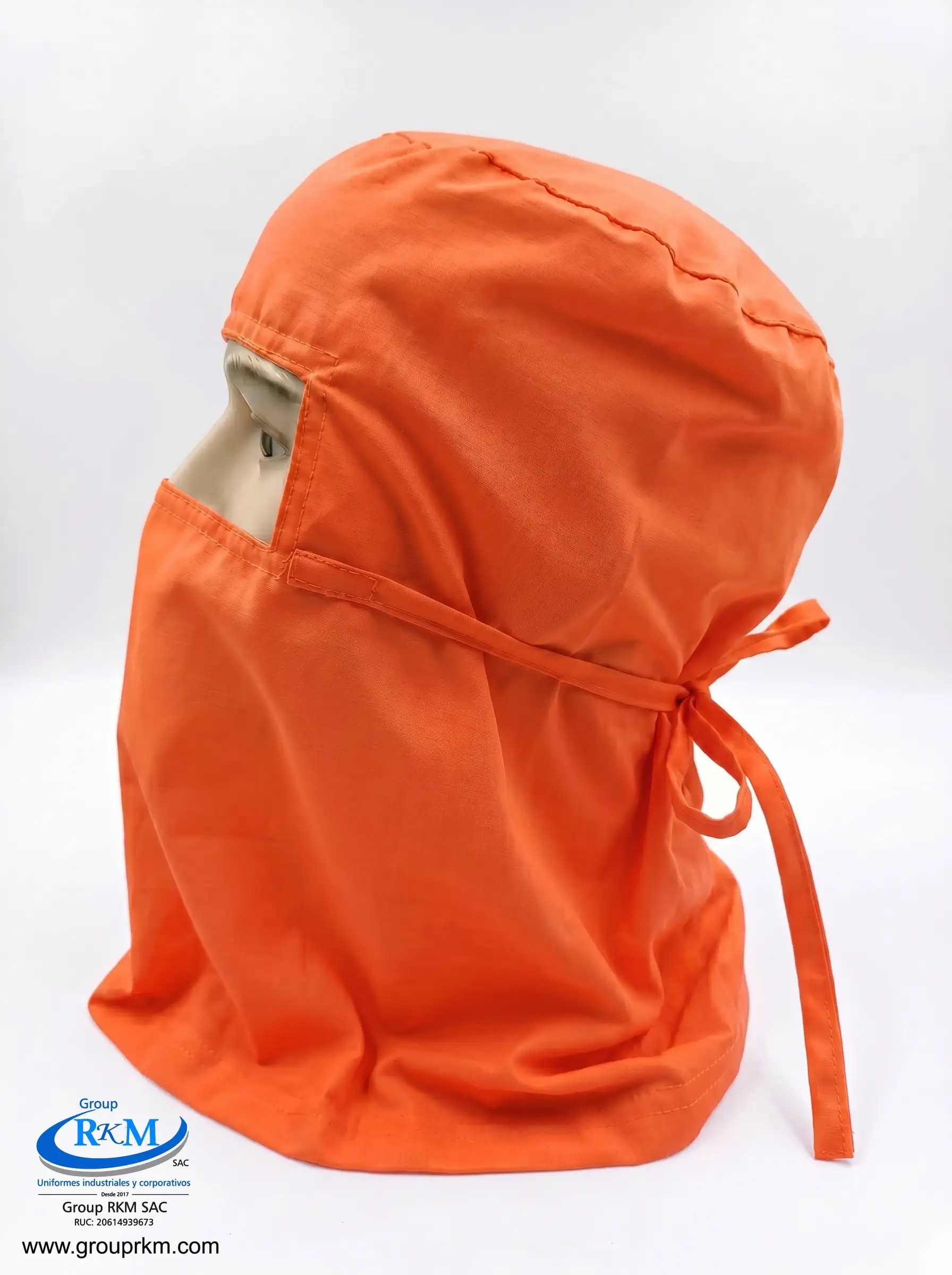 Cofia de tela Capucha Cerrado Naranja