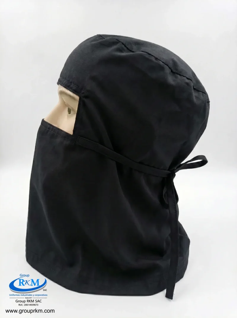 Cofia de tela Capucha Cerrado Negro
