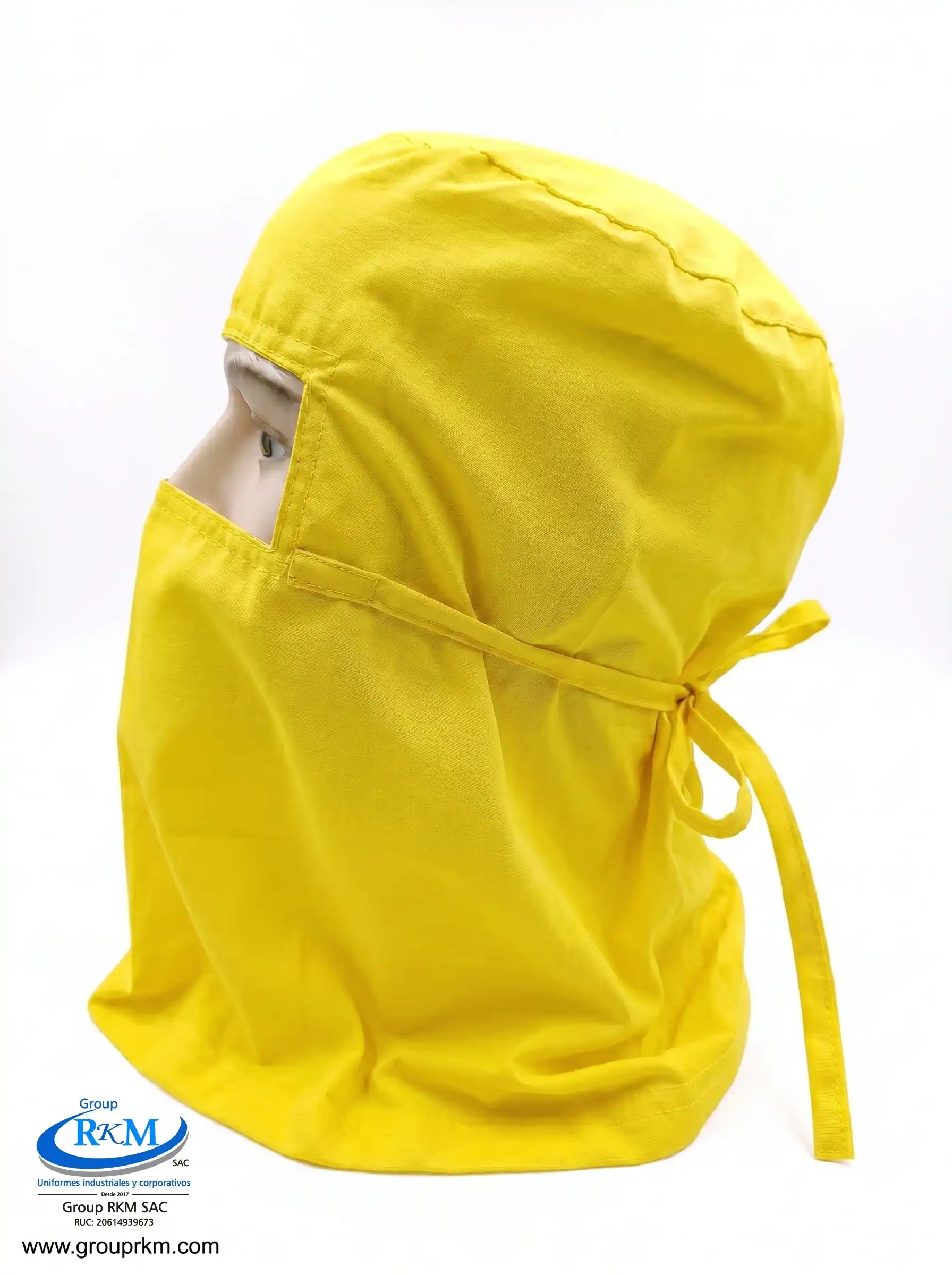 Cofia de tela Capucha Cerrado Pima Amarillo