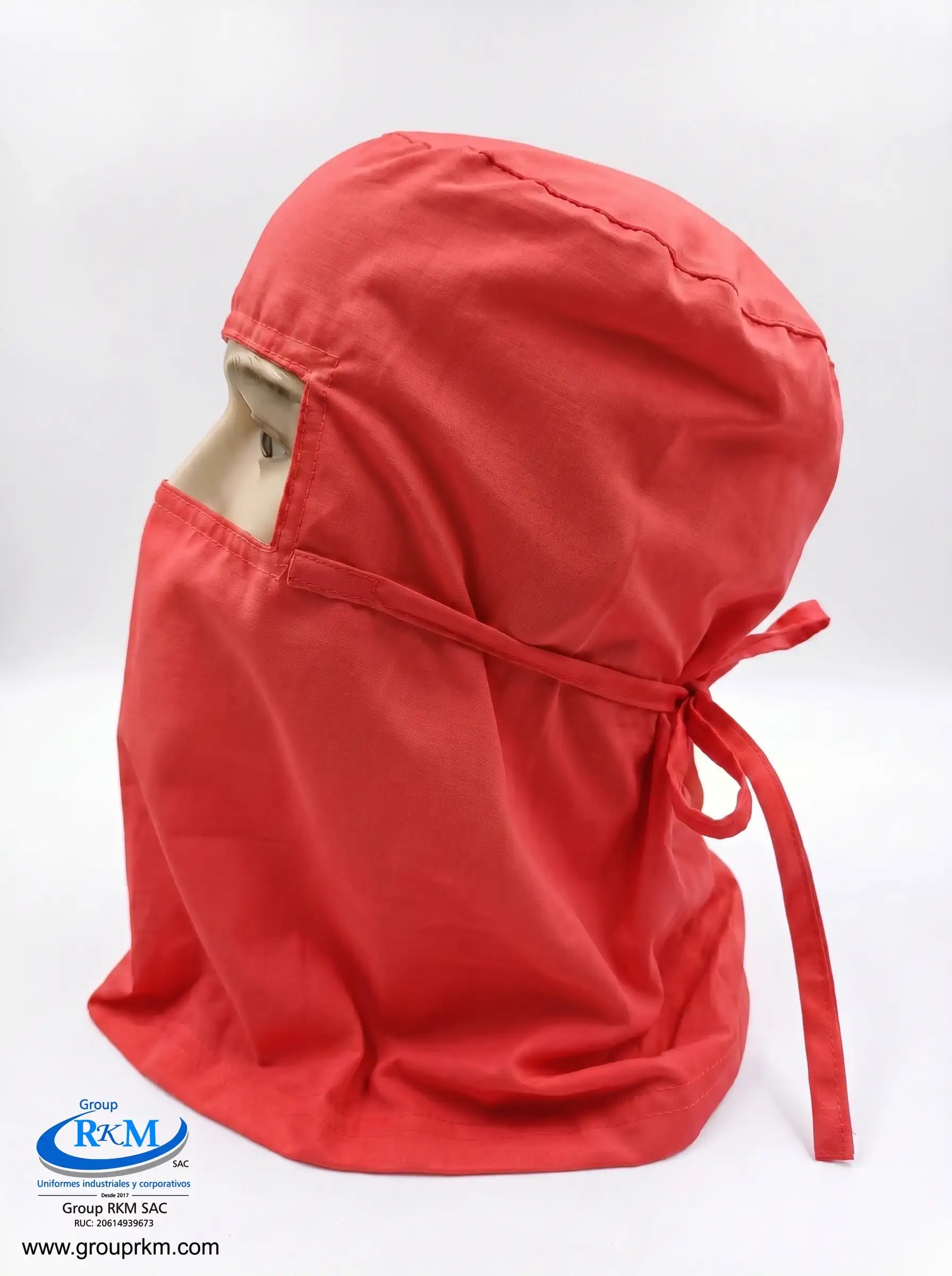 Cofia de tela Capucha Cerrado Rojo