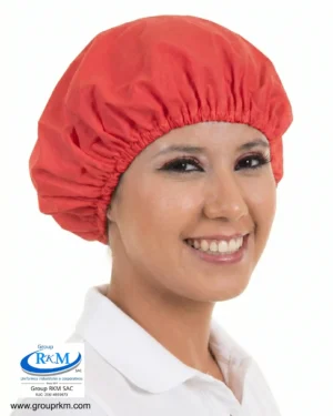 Cofia de tela Circular Pima Rojo