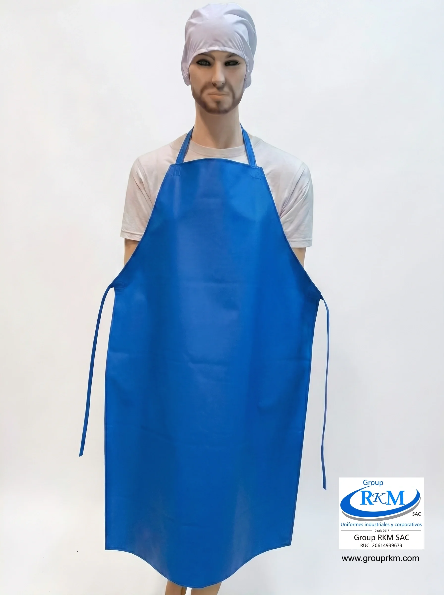 Delantal Doble Faz PVC Semi industrial Azul Calido