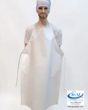 Delantal Doble Faz PVC Semi industrial Blanco