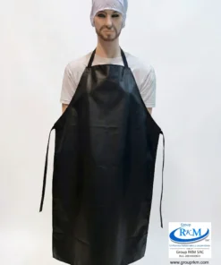 Delantal Doble Faz PVC Semi industrial Negro