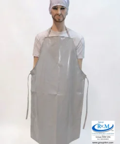 Delantal Doble Faz PVC Semi industrial Plomo