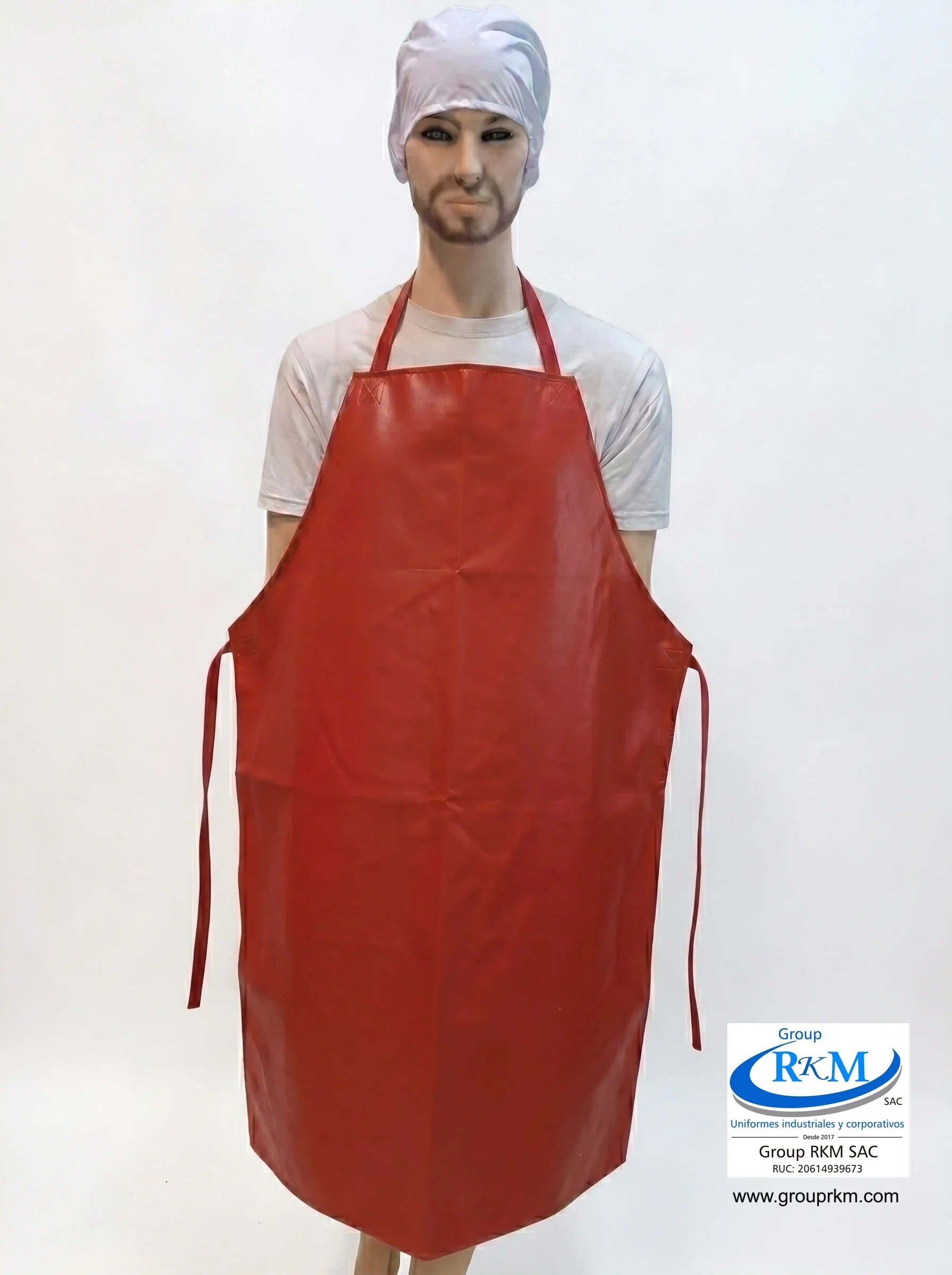 Delantal Doble Faz PVC Semi industrial Rojo