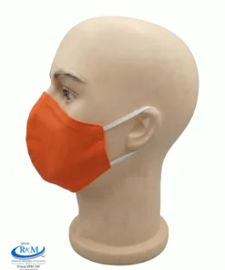Mascarilla de tela Anatomica Con Ligas Naranja