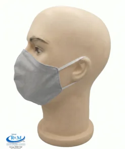 Mascarilla de tela Anatomica Con Ligas gris claro