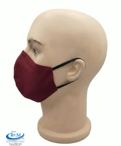 Mascarilla de tela Anatomica Con Rojo Guinda