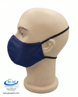 Mascarilla de tela Con Elastico para atras Azul marino