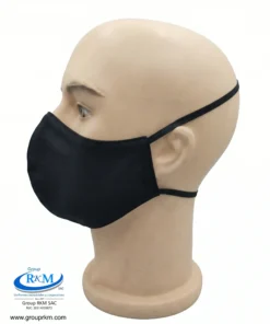 Mascarilla de tela Con Elastico para atras Negro