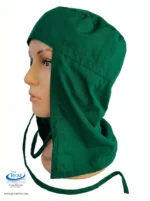 Cofia de tela arabe verde perico Cofia de tela arabe verde perico